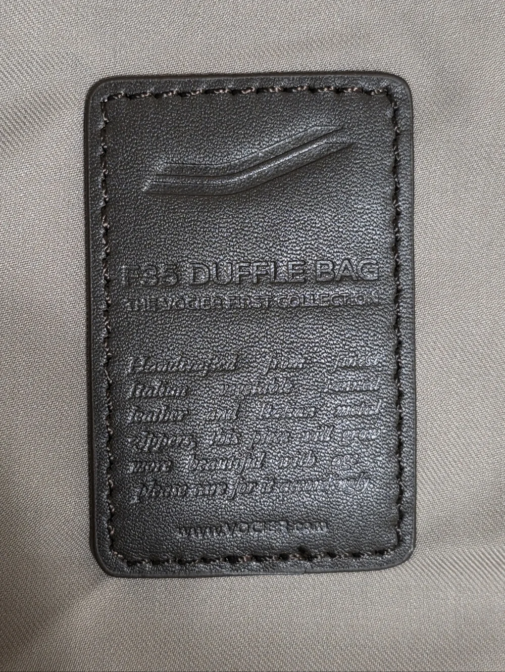 Vocier F35 Leather Travel Bag in Brown OS